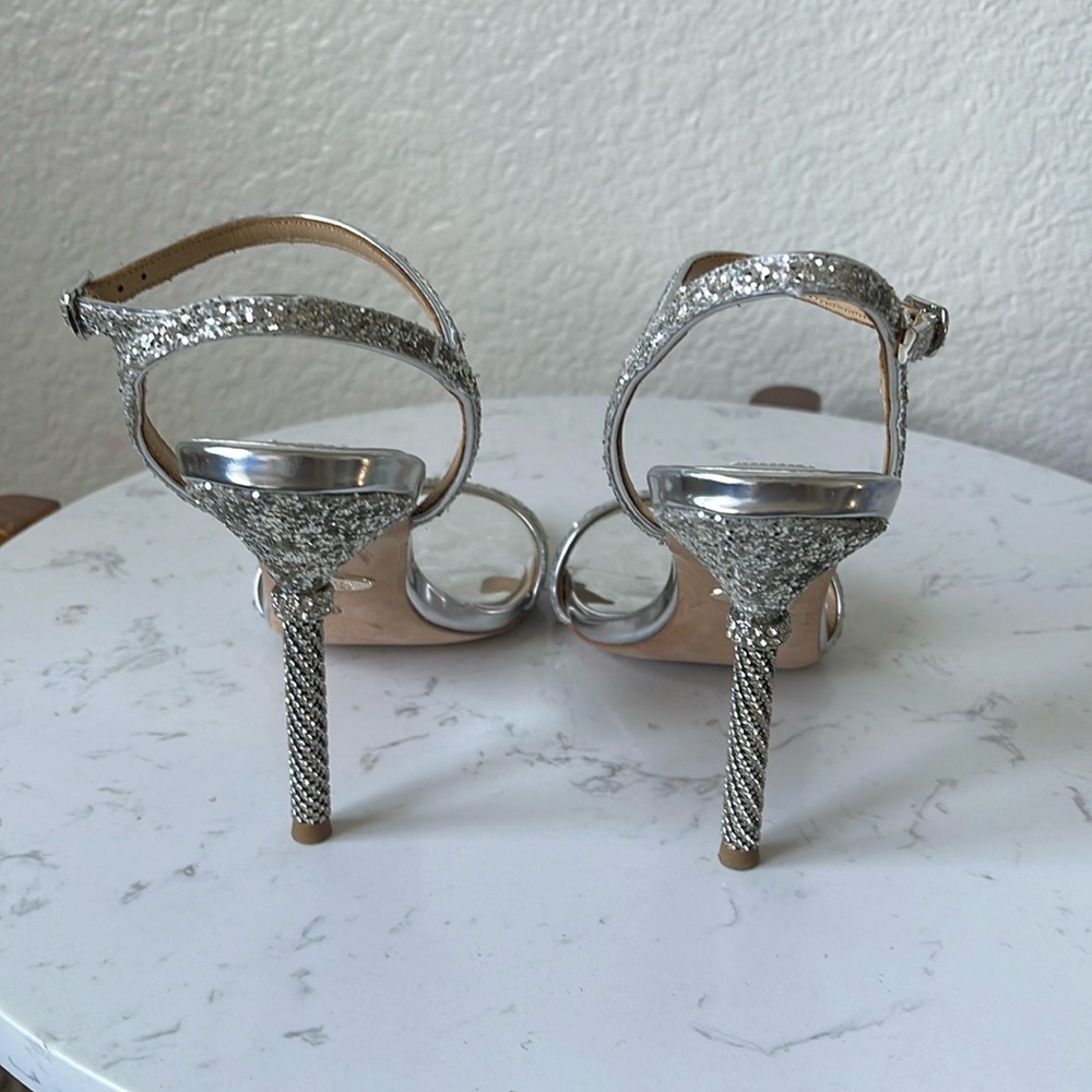 Badgley Mischka Olympia Glittered Evening Sandal - Picture 9 of 11